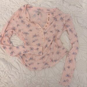 Free People Soft Pink Knit Top
